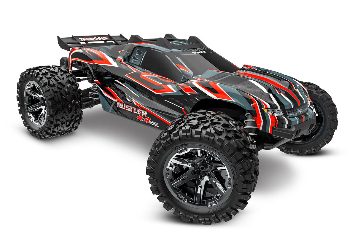 67376-4-RED TRAXXAS RUSTLER 4X4 VXL