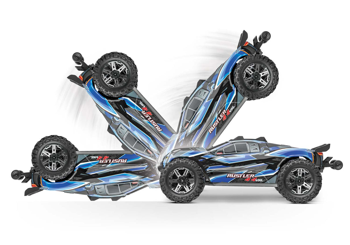 67376-4-GRN TRAXXAS RUSTLER 4X4 VXL