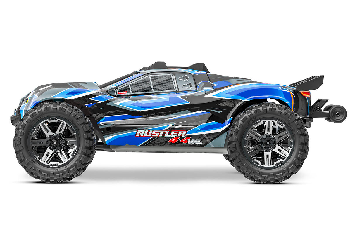 67376-4-BLUE TRAXXAS RUSTLER 4X4 VXL