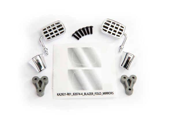 8133X TRAXXAS CHROME MIRRORS MIRRORS, SIDE (FOLDING) (FITS #8130 BODY)