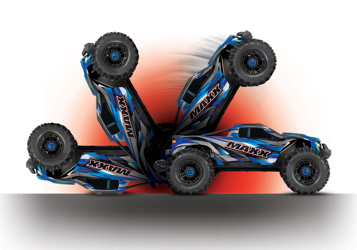 89086-4-BLUE TRAXXAS MAXX V2 EXTENDED CHASSIS