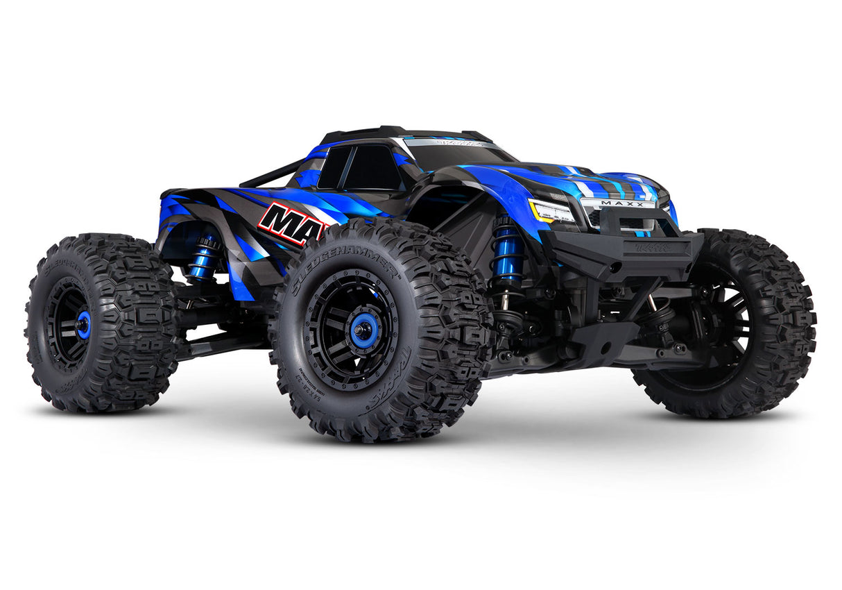 89086-4-BLUE TRAXXAS MAXX V2 EXTENDED CHASSIS