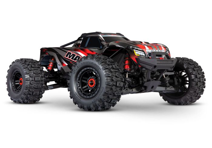 89086-4-RED TRAXXAS MAXX V2 EXTENDED CHASS