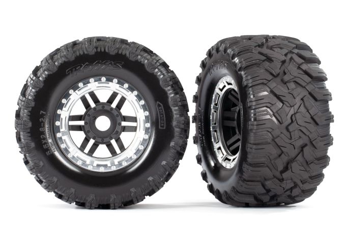 TRAXXAS MOUNTED TIRE MAXX BDLK