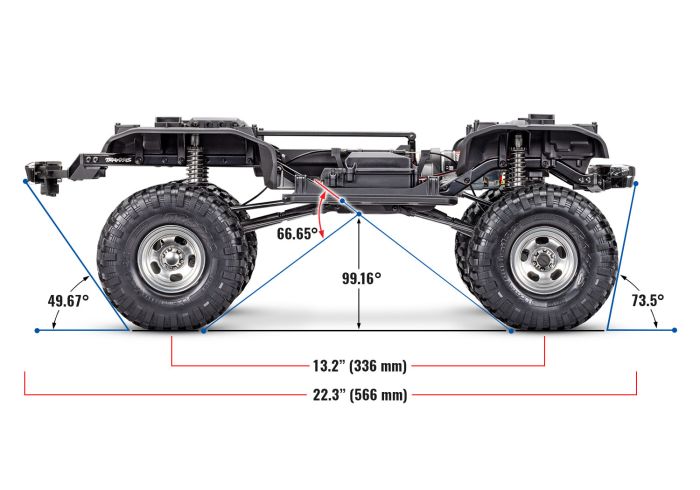 92046-4-BLK TRAXXAS TRX4 HIGH TRAIL FORD