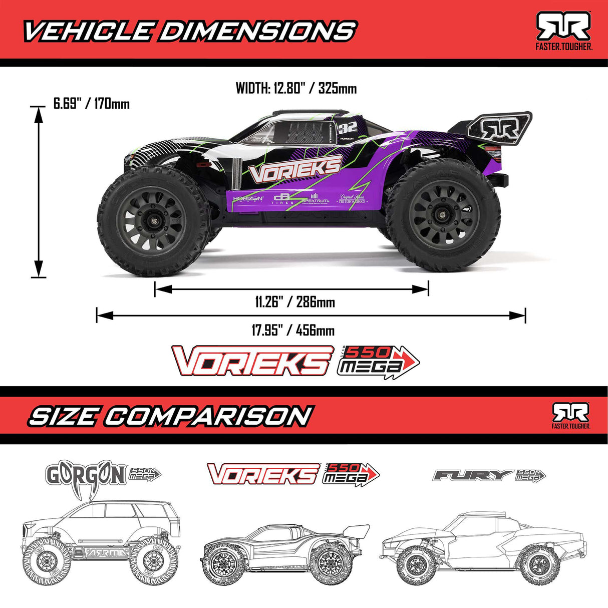 ARRMA 1/10 VORTEKS 2WD RTR ORA