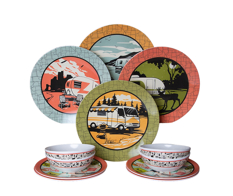 12 pc MELAMINE DISH SET