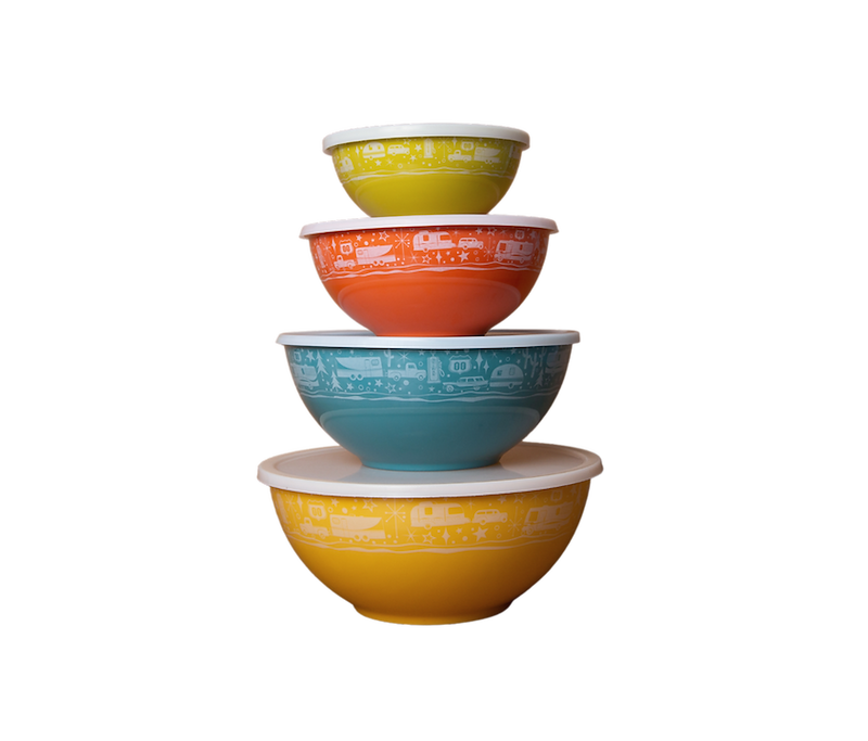 NESTING BOWLS - SET OF 4W/LIDS