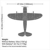 E-FLITE P-47 RAZORBACK 1.2M