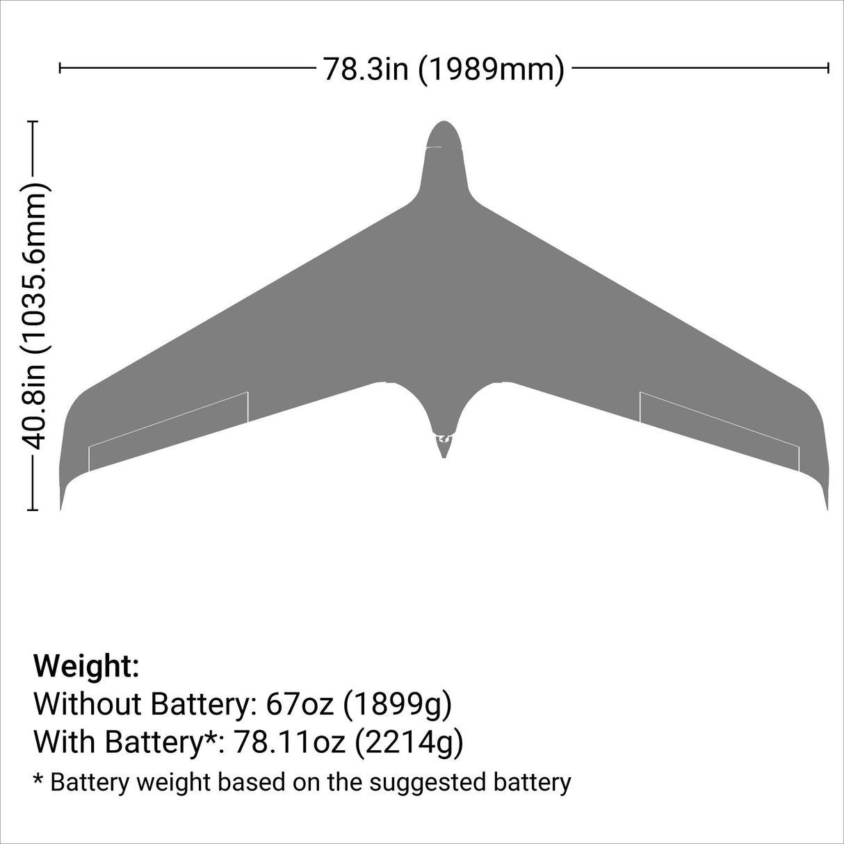 E-FLITE OPTERRA 2M WING BNF