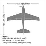 EFL12350 E-FLITE V1200 1.2 BNF BASIC