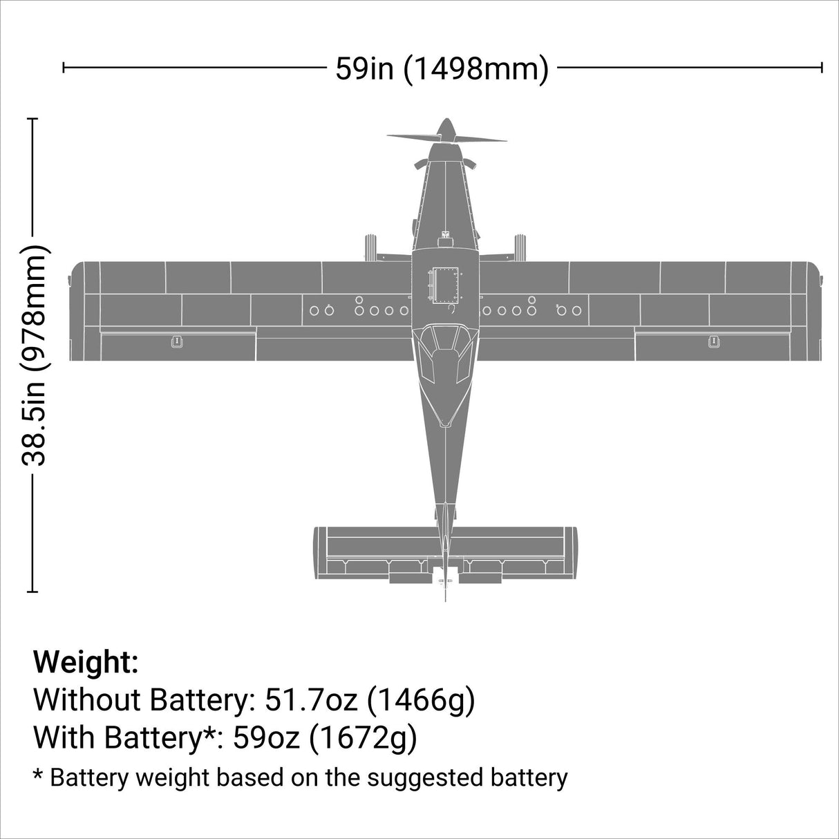 EFL16450 E-FLITE  AIR TRACTOR 1.5M BNF W/AS3X &amp; SS