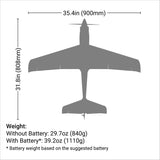 EFL7450 E-FLITE V900 BNF Basic, 900mm