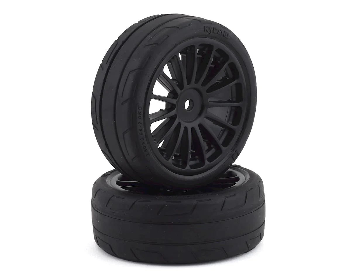 FATH702BKM KYOSHO PREMOUNTED TIRE & WHEEL