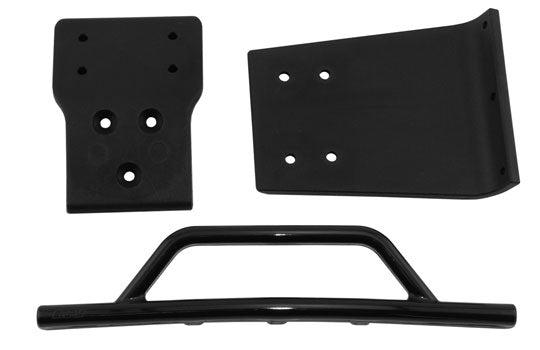 80022 RPM FR BUMPER/SKID PLATE BLACK SLASH 4X4